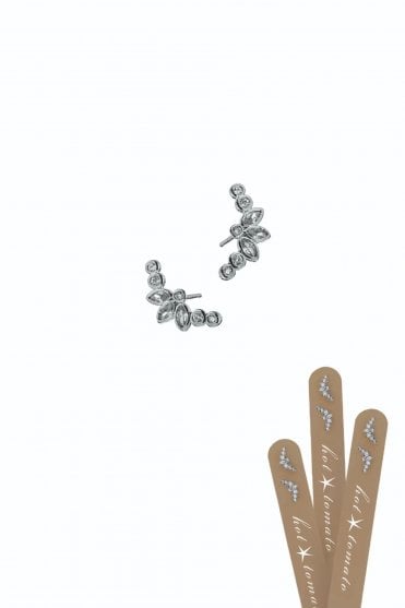 Floral Spray Stud Earrings
