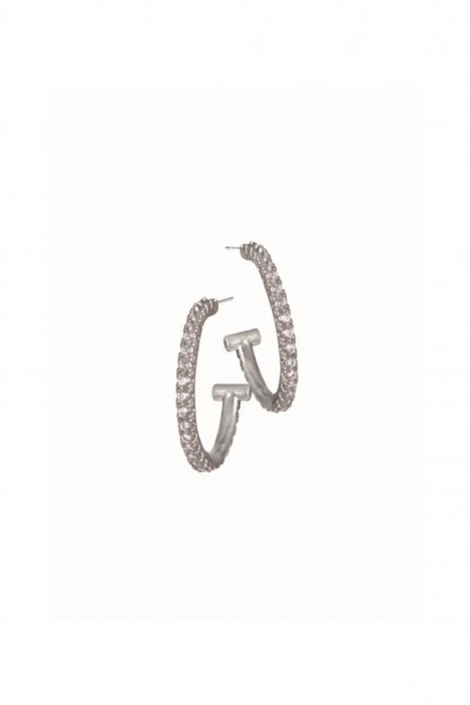 Hot Tomato Hammerhead Hoops in Silver