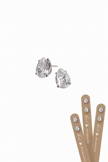 Pear Drop Crystal Studs