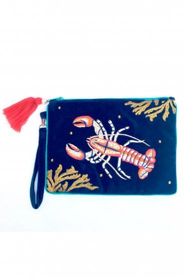 Coral Lobster Clutch Bag