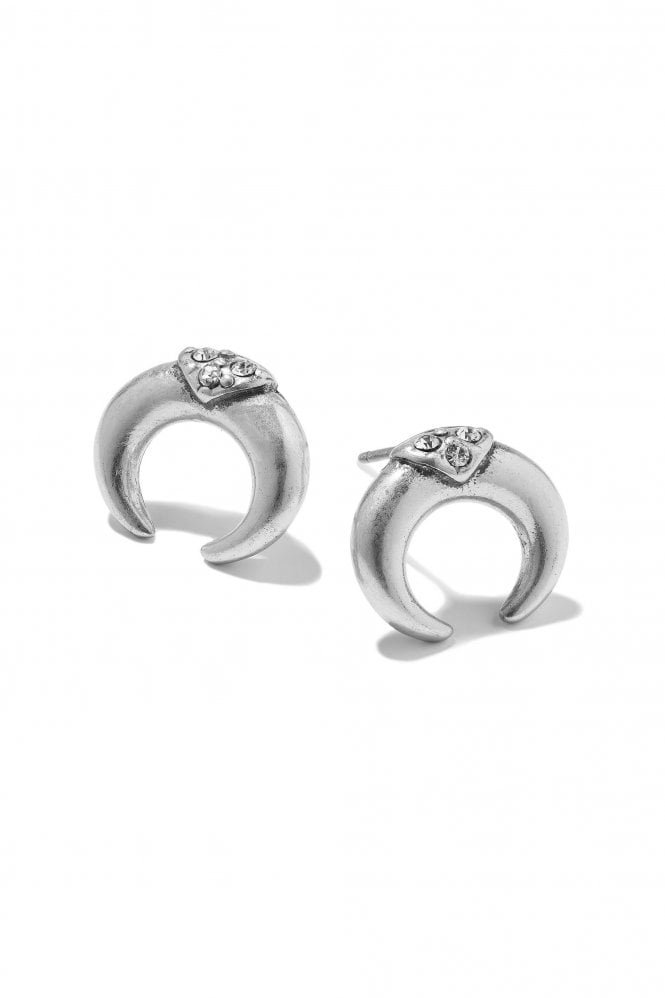 Hultquist Jewellery Earstud with Double Horn and Crystals