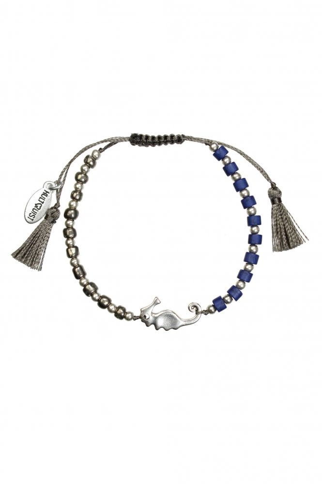 Hultquist Jewellery Seahorse Macrame Bracelet with Beads and Tassles