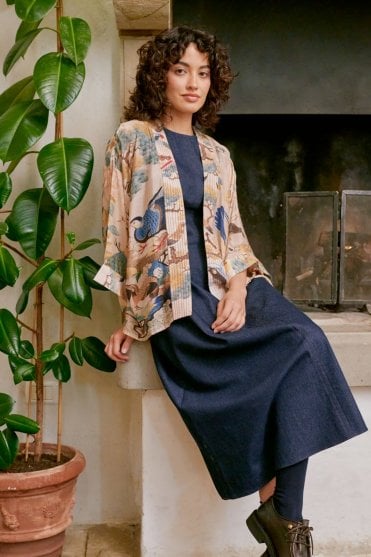 Hummingbird Nude Kimono