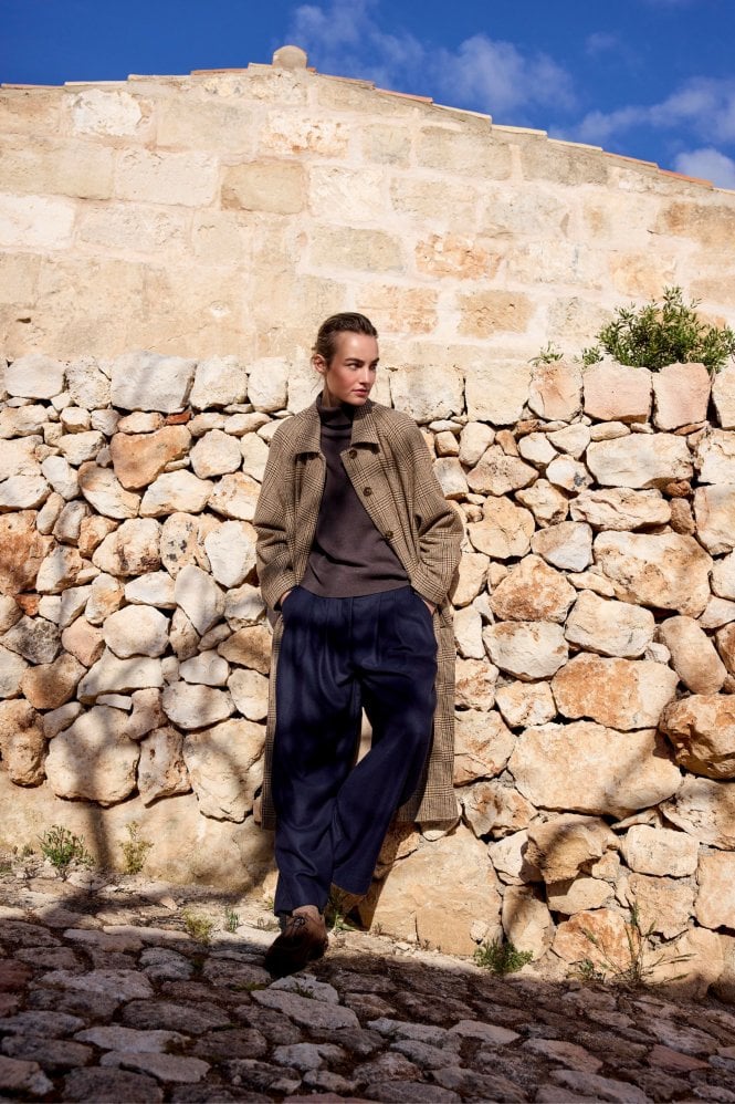 JcSophie Panna Coat in Brown Check