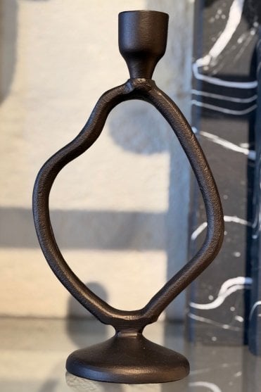 Jezra Candlestick in Brown Bronze Large