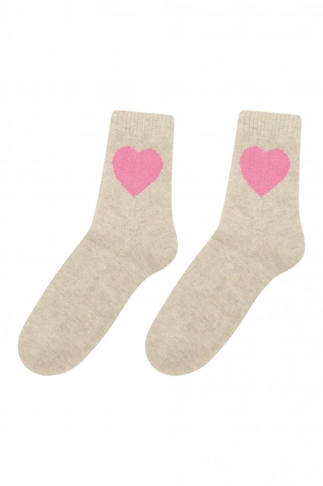 Jumper 1234 Heart Socks in Cygnet Cosmic Pink