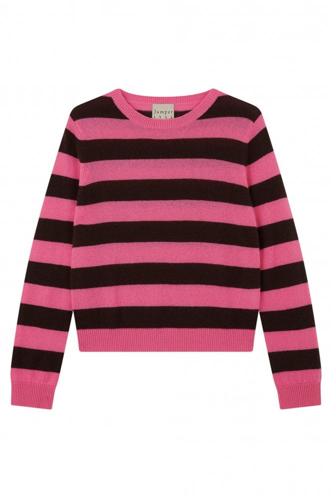Jumper 1234 Stripe Crew in Azalea Pluto