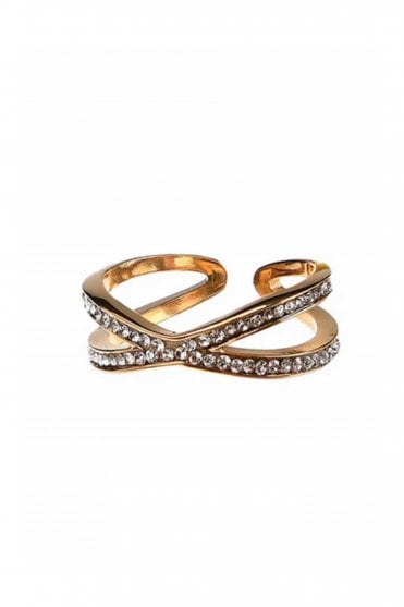 Kiss Ring in Gold