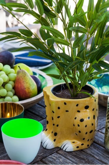 Large Fluo Green Tealight Holder