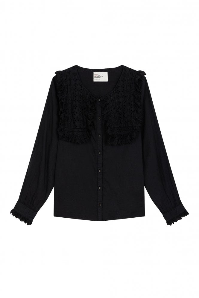 Leon & Harper Cigale Brodee Shirt in Black