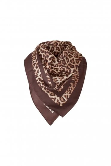 Leopard Print Square Scarf