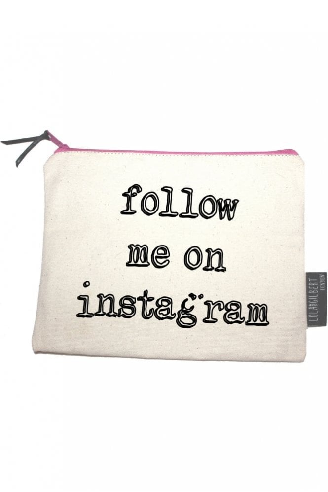 Lola and Gilbert London Follow Me On Instagram Medium Pouch