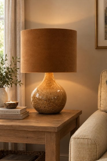 Lucio Lamp with Chocolate Shade