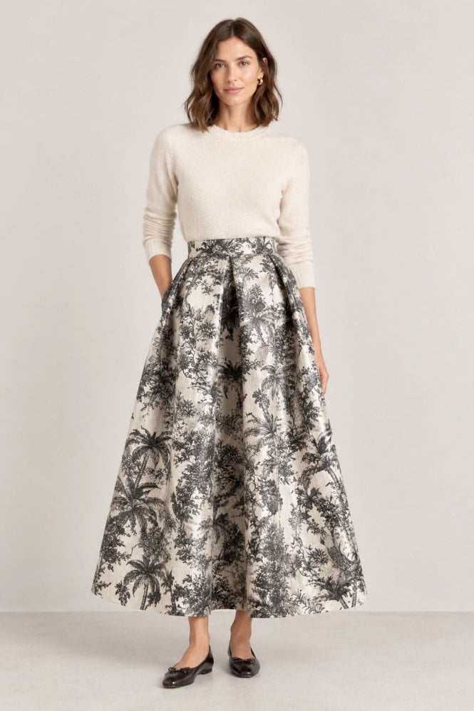 LUNATICA MILANO Luna Skirt in Moire Parot
