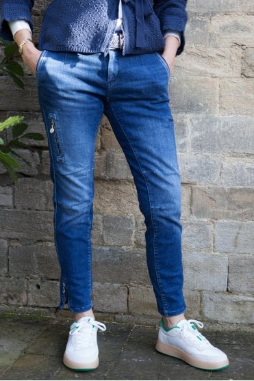 Rich Cargo Jeans in Discreet Mid Blue