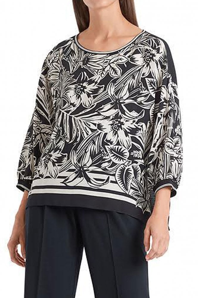 Marc Cain Print Top with Plain Back