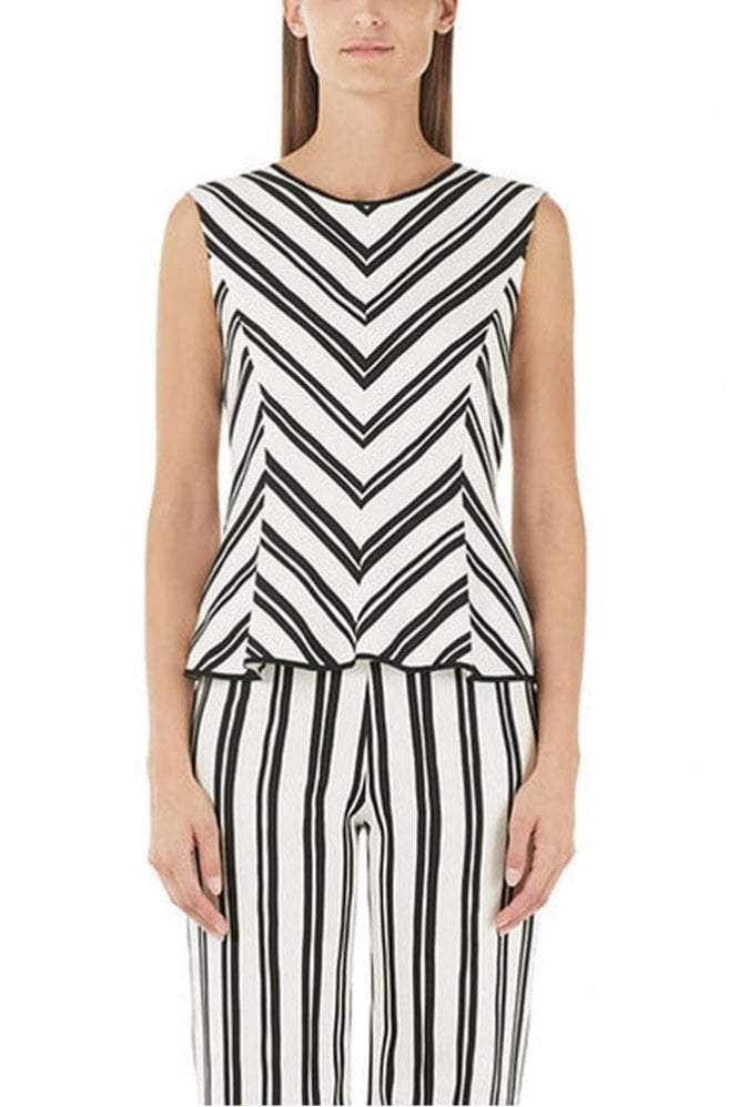 Marc Cain Top with Peplum in Panna