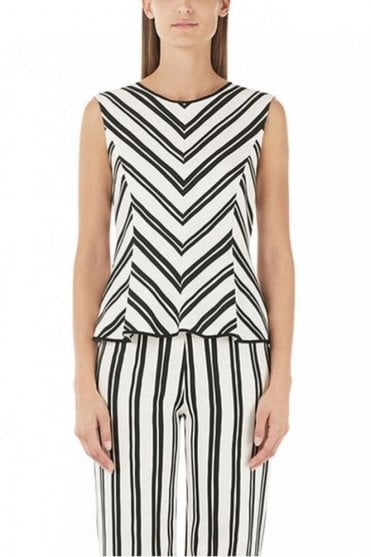 Top with Peplum in Panna