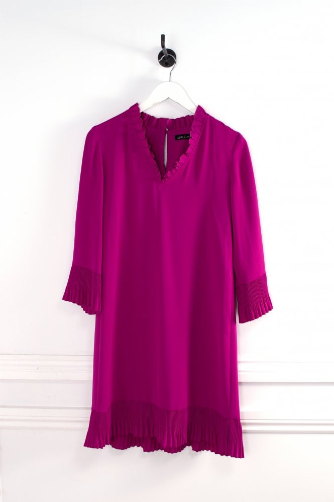 Marc Cain V Neck Frill Trim Dress
