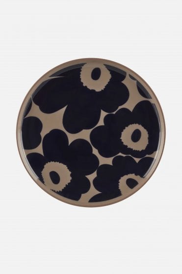 Oiva Unikko 20cms Plate in Terra and Dark Blue