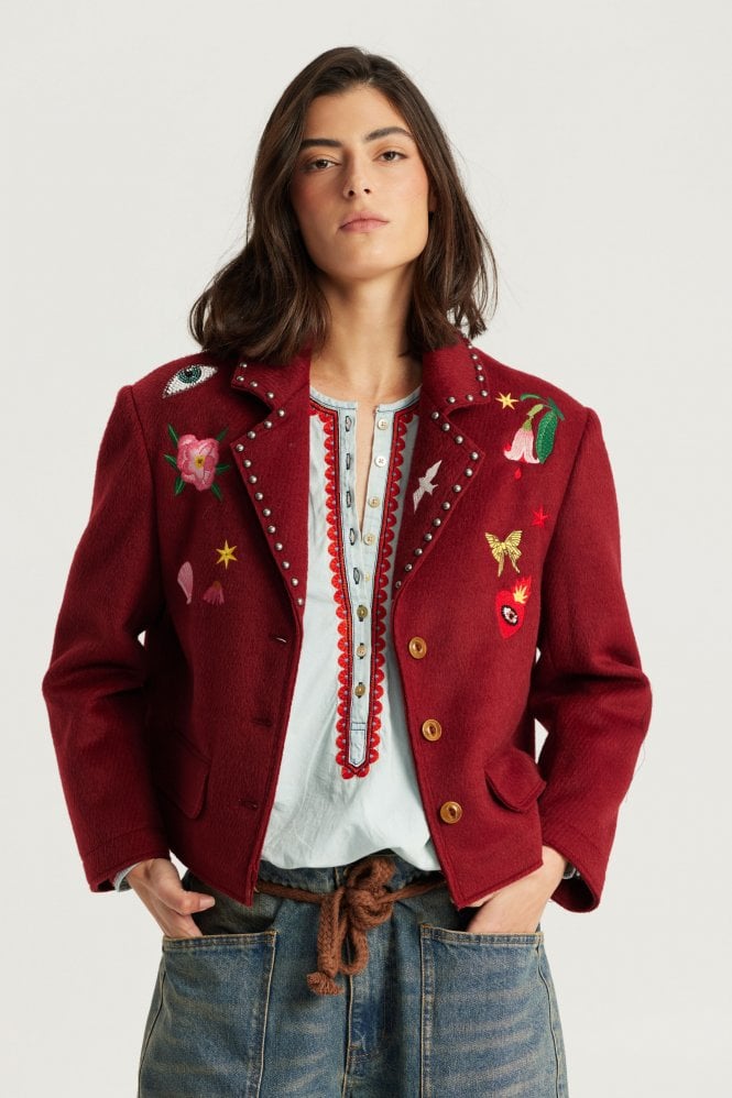 Me369 Heven Short Jacket in Bordeaux