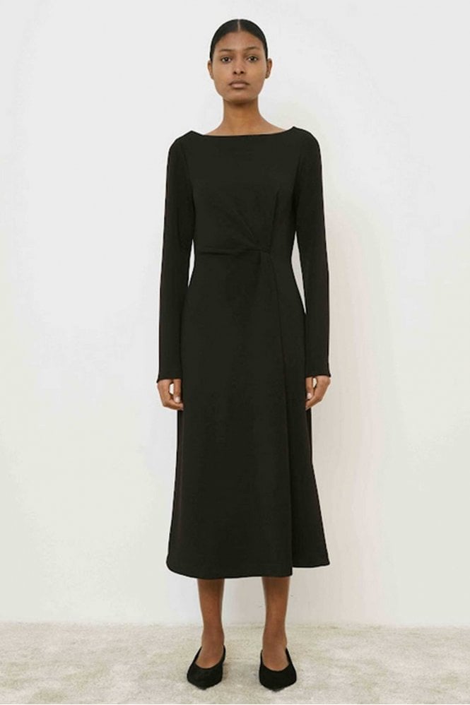 Meimeij Gathered Front Dress in Black