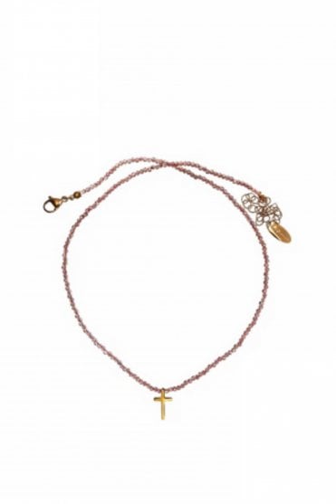 Micro Cross in Sherbert & Gold