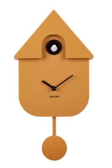 Modern Cuckoo Clock in Ochre