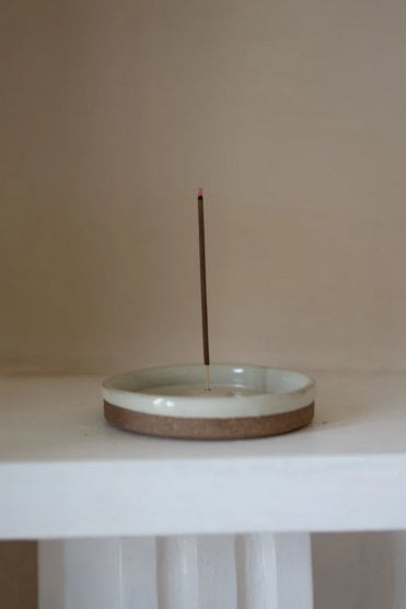 Ceramic Incense Holder with Nag Champa Sticks