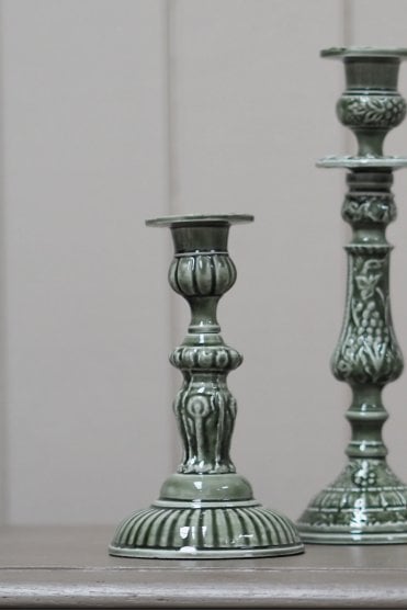 Enamel Candlestick in Forest