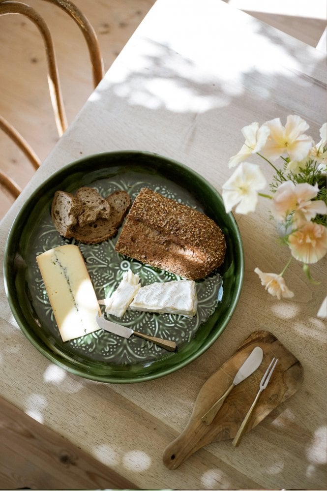 Morgan Wright Enamel Platter Round in Forest