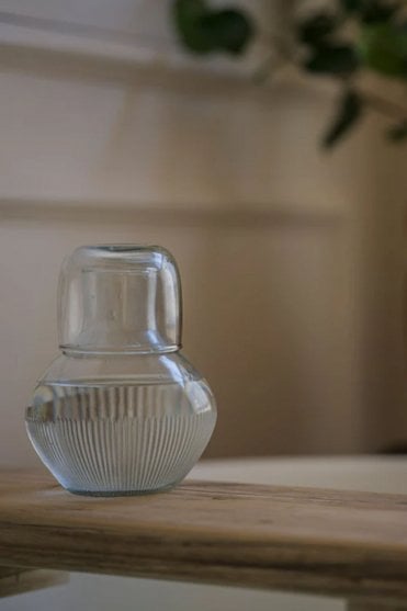 Handblown Carafe and Glass Set