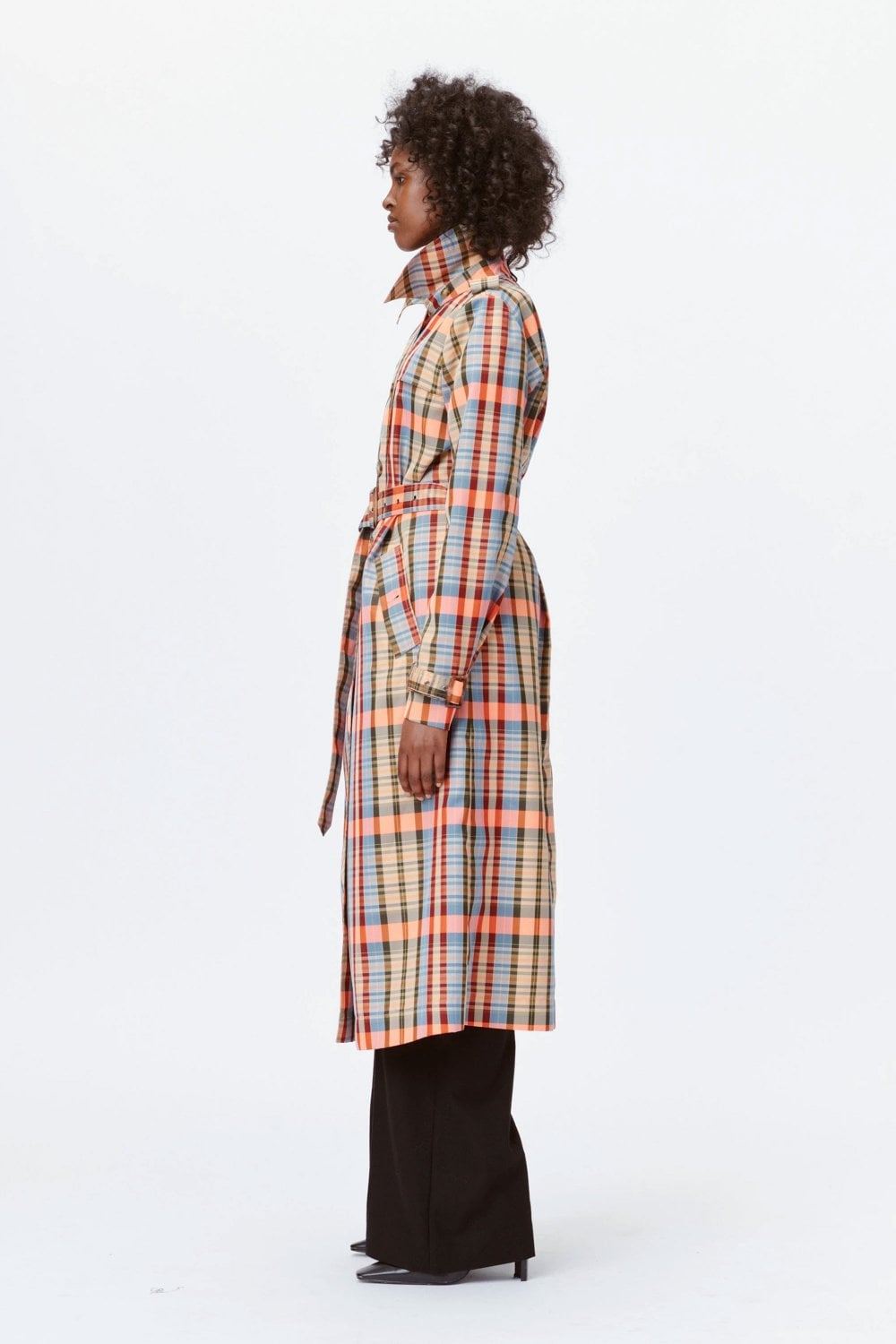 Munthe Life Check Trench Coat at Sue Parkinson