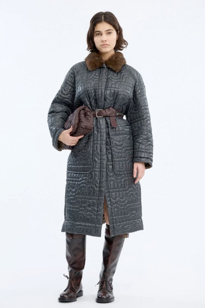 Munthe Verger Coat in Mix Charcoal
