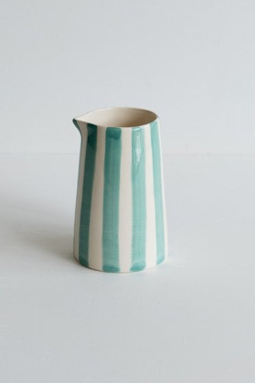 Candy Stripe Creamer in Mint