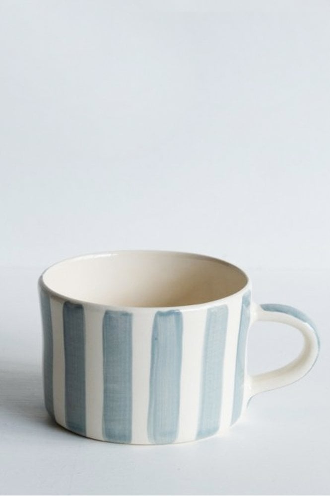 Musango Candy Stripe Mug in Dove Grey