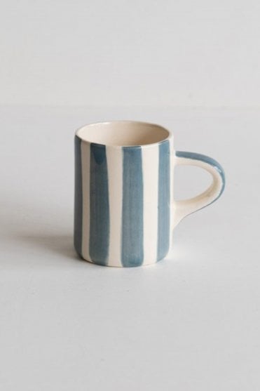 Espresso Cup in Dove Grey Candy Stripe
