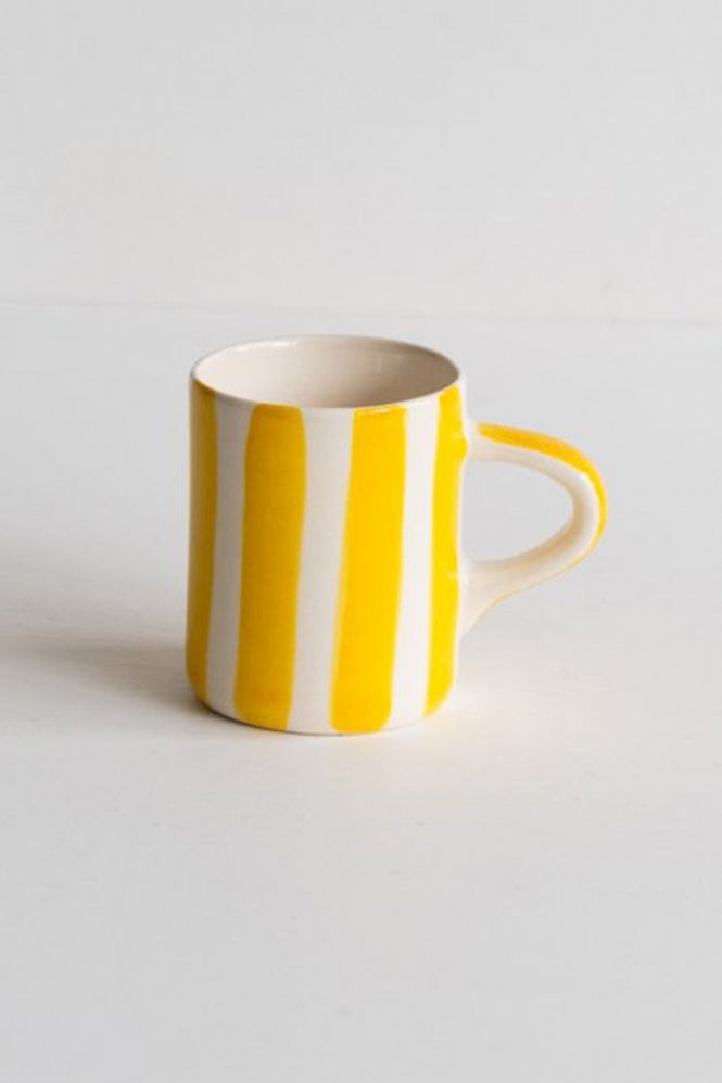 Musango Espresso Cup in Turmeric Candy Stripe