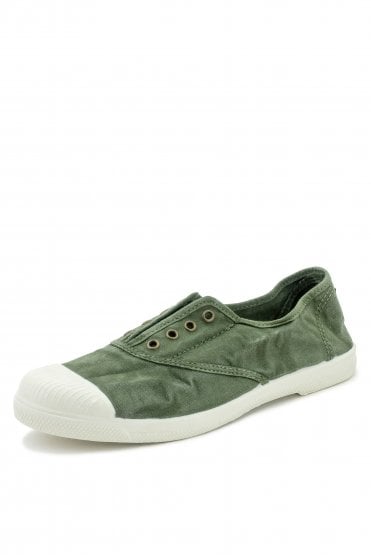 Old Lavanda Pump in Khaki Green
