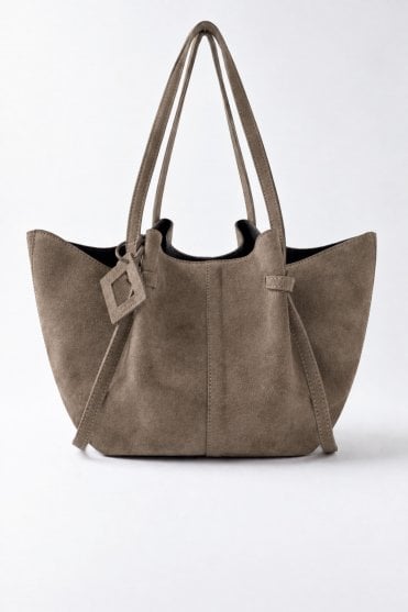 Nina Velour Bag in Mud