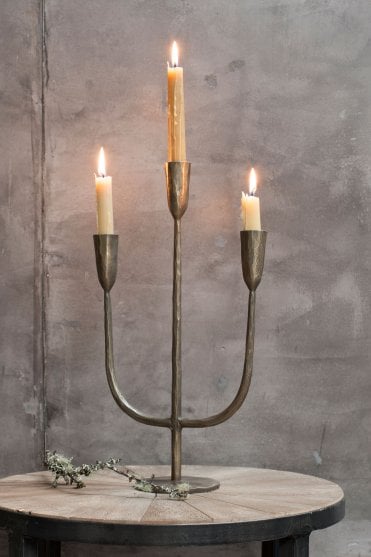 Antique Brass Mbata Brass Candelabra
