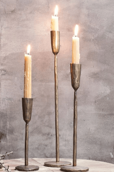 Antique Brass Mbata Brass Candlestick