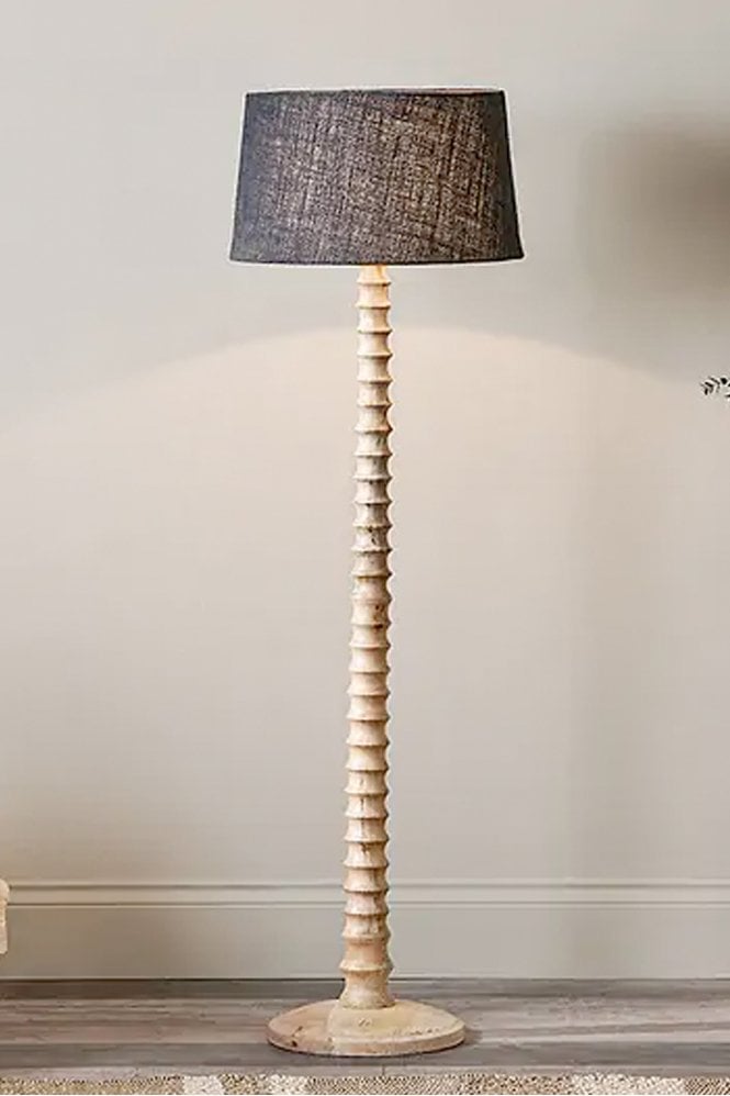 Nkuku Avisa Mango Wood Floor Lamp