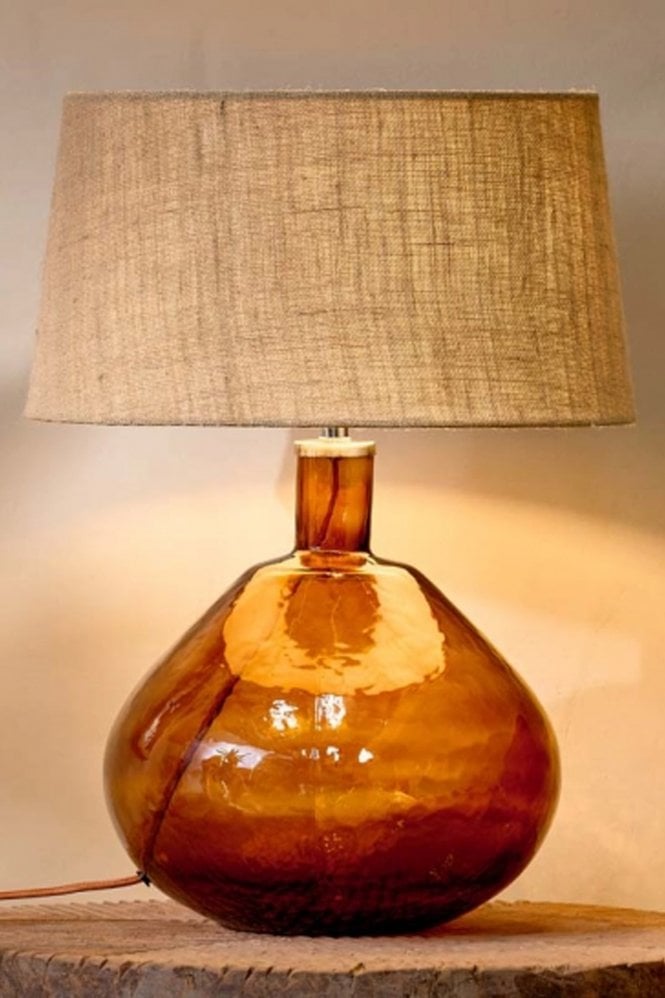 Nkuku Baba Glass Lamp Large Wide