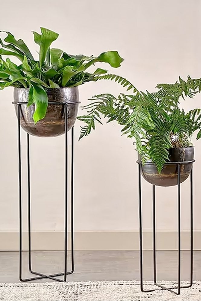 Nkuku Endo Reclaimed Iron Planter Stand Small