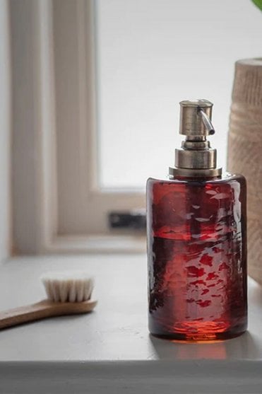 Ilcoso Recycled Hammered Glass Soap Dispenser