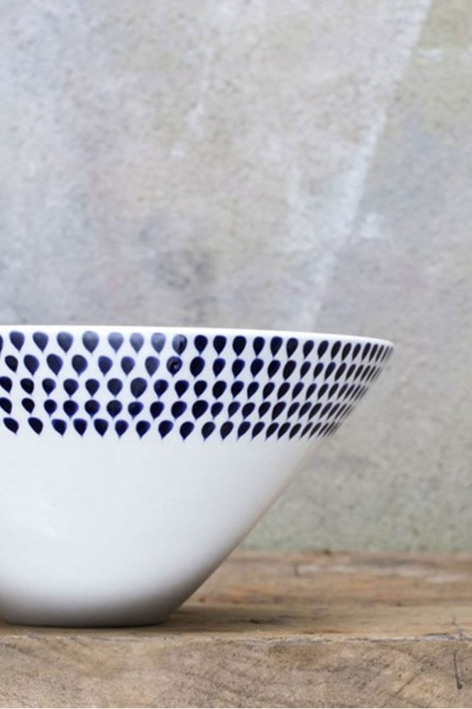 Nkuku Indigo Drop Serving Bowl