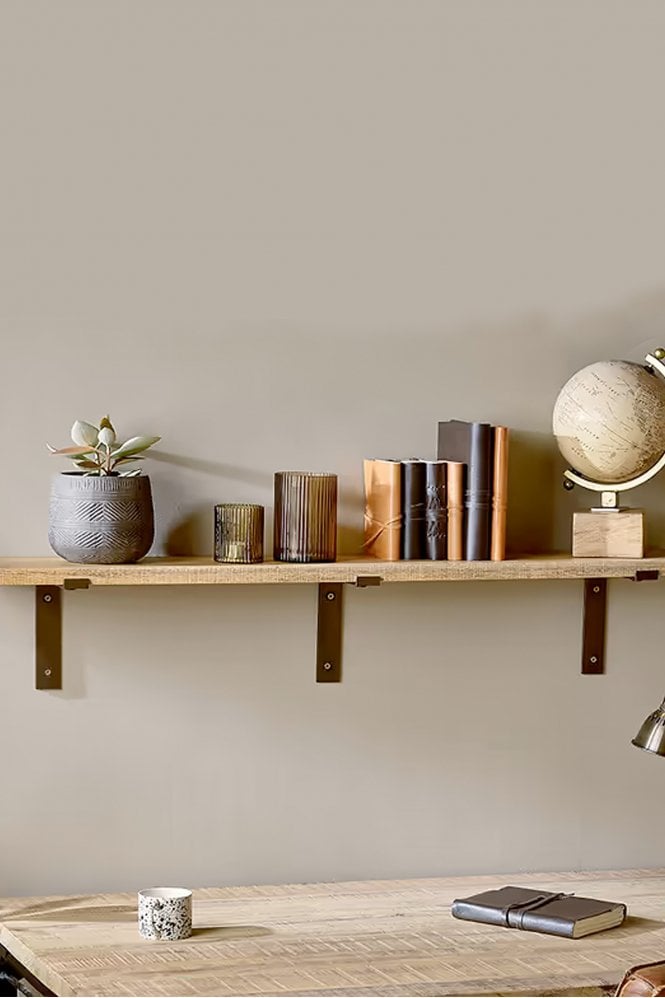 Nkuku Japhali Mango Wood and Iron Shelf