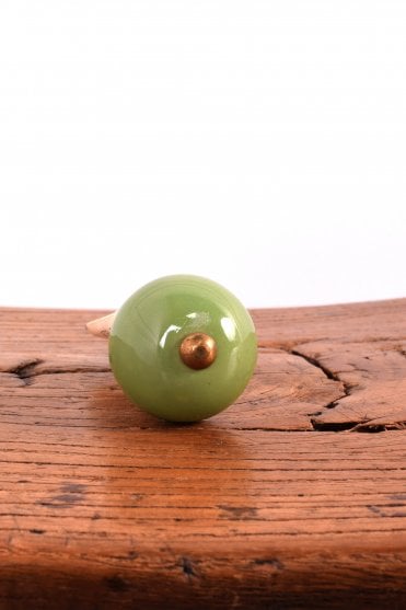 Kitu Ceramic Knob in Green