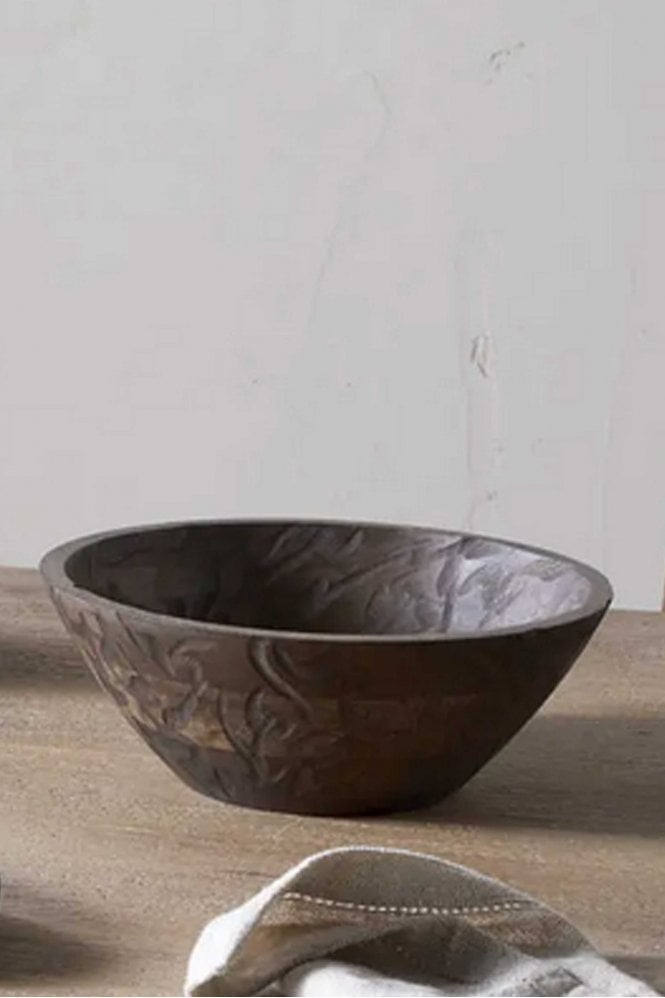 Nkuku Nyati Wooden Serving Bowl - Small